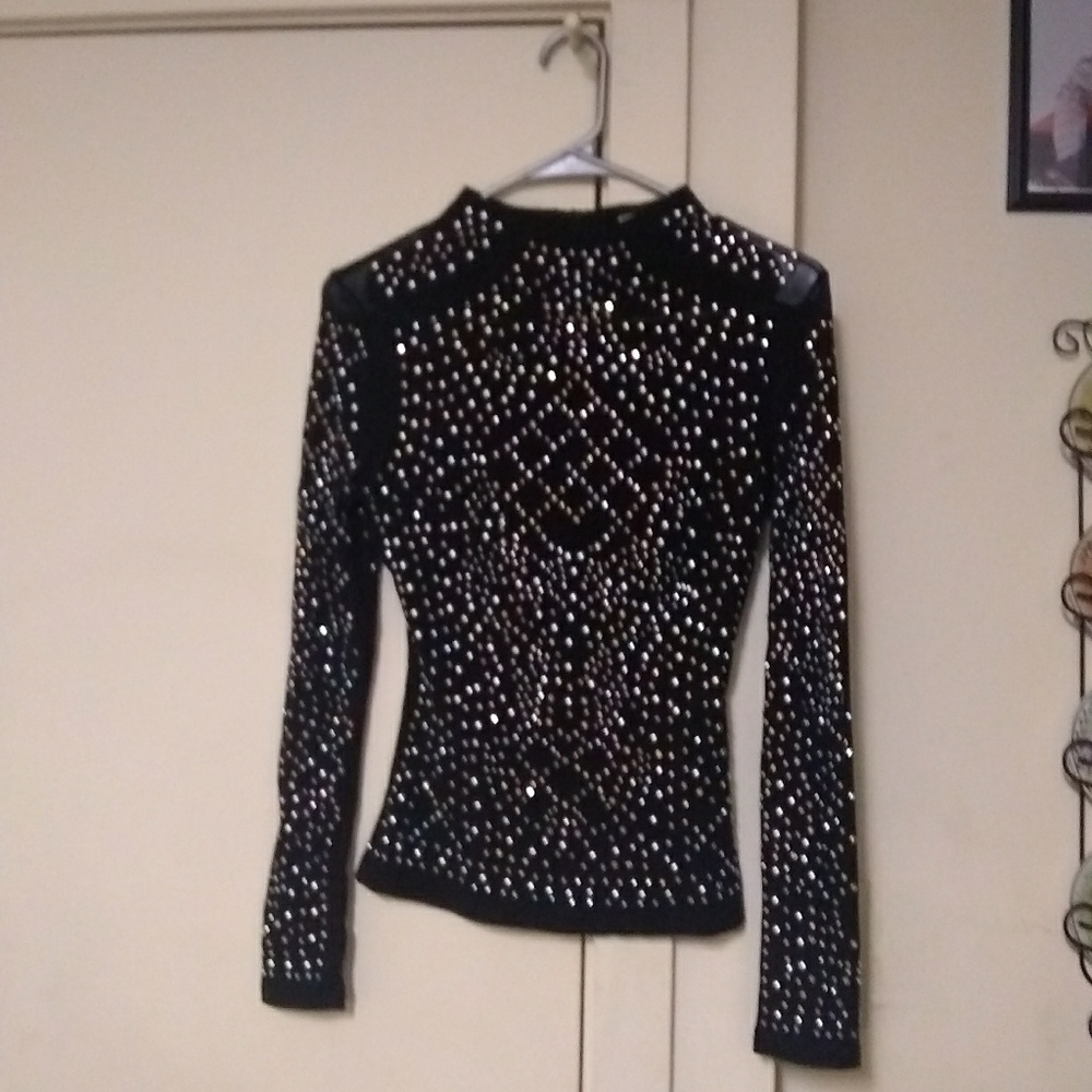 Sparkly sheer top